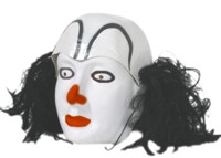 Unbranded Clown Pate White - Black Scraggly Hair