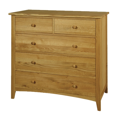 Unbranded Coach House Harvard Oak 2 over 3 Chest of Drawers