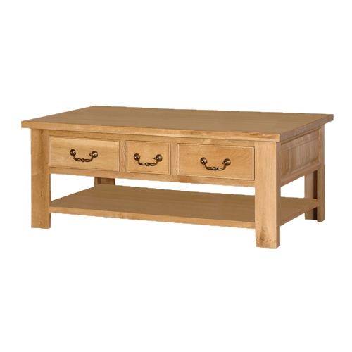 Unbranded Coach House Quebec Oak 6 Drawer Coffee Table