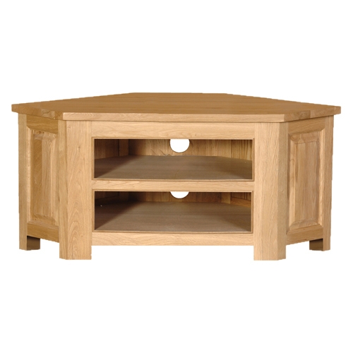 Unbranded Coach House Quebec Oak Low Corner TV Cabinet