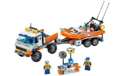 Unbranded Coast Guard Truck with Speed Boat 7726