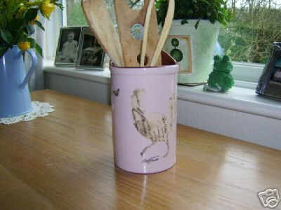 Unbranded Cockerel Utensil holder ceramic in pink