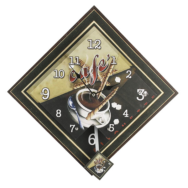Unbranded Coffee Pendulum Clock