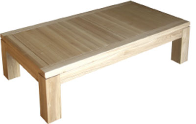 Unbranded COFFEE TABLE PLAIN LARGE OILED HARDWOOD WOODSTOCK