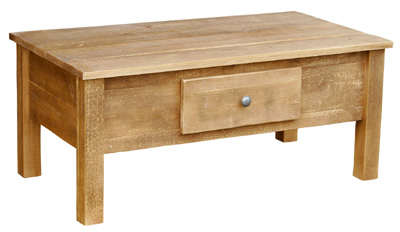 RUSTIC COFFEE TABLE MADE FROM AS ITS NAME SUGGESTS REAL WOODEN PLANKS AND HAND FINISHED IN AN ANTIQU