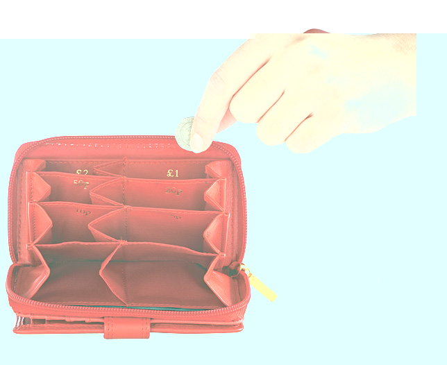 Unbranded Coin Sorter Purse - Black Personalised