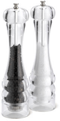Cole and Mason King Capstan Salt Mill Clear  Made from high quality  crystal clear acrylic For peppe