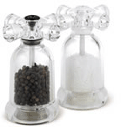 Cole and Mason Tap Salt Mill Clear  Made from high quality  crystal clear acrylic For pepper - Durab