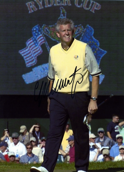 Signed in black pen by Ryder Cup star Colin Montgomerie. Certificate Of Authenticity no