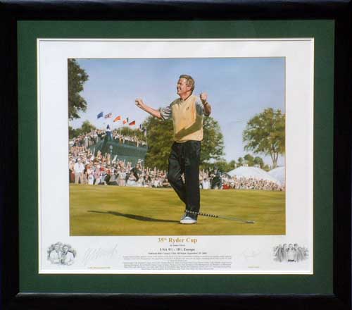 Unbranded Colin Montgomerie signed and framed 35th Ryder Cup print
