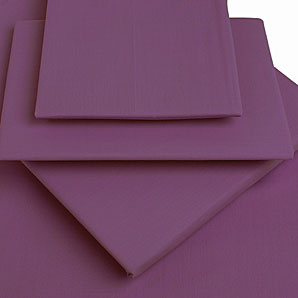 Colour Woven Cotton Flat Sheet- Single- Grape