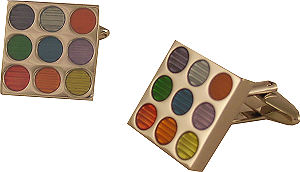 Unbranded Coloured Circles Cufflinks