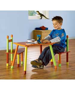 Unbranded Colourful Kids Table and 2 Chairs