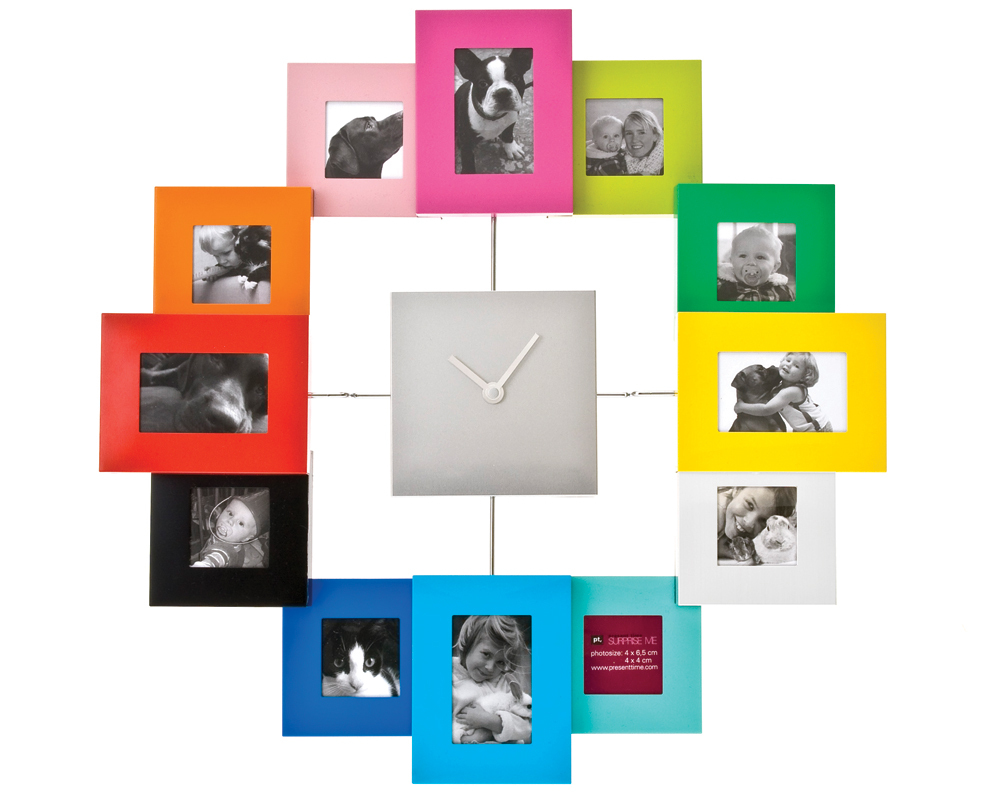 Personalise your clock with some friendly faces. This funky retro design is a must have for every ch