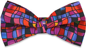 Unbranded Colourful Squares Bow Tie