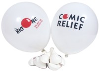 10p from the sale of these balloons goes to Comic Relief. Pack of 10 Comic Relief balloons will