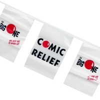 15p of each bunting pack sale goes to Comic Relief Draw attention to your Red Nose Day fundraising