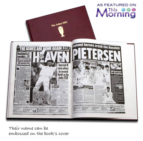 Unbranded Commemorative Book and#8211; Cricket - Ashes 2005 - Personalised for you!