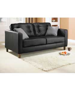 Como Large Black Sofa