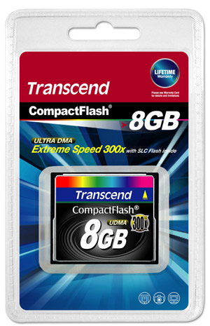 Unbranded Compact Flash (CF) Memory Card - 8GB - Transcend Very High Speed 300x