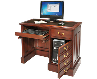Unbranded Compact Solid Mahogany Computer Desk