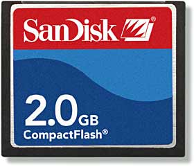 Unbranded CompactFlash (CF) Memory Card - 2GB - Sandisk - WOW PRICE!