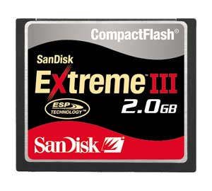 Unbranded CompactFlash (CF) Memory Card - 2GB - Sandisk Extreme III