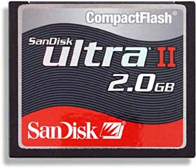 Unbranded CompactFlash (CF) Memory Card - 2GB - Sandisk Ultra II - PRICE SMASH!