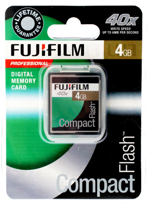 Unbranded CompactFlash (CF) Memory Card - 4GB - Fujifilm Professional 40x