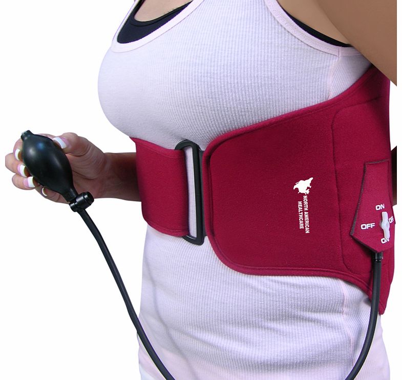 Soothes lumber area and helps reduce pain, stiffness and inflammation. Inflates to deliver personalised pressure for superior comfort and support. Heat therapy helps relax stiffness, improve flexibility and relieve pain. Cold therapy helps decrease