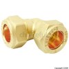 Unbranded Compression Fitting Elbow Connector 15mm Pack of 5