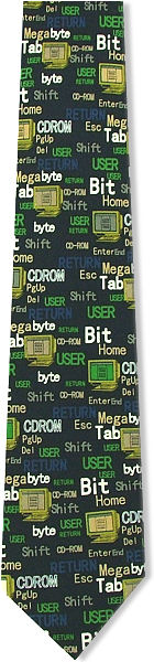 Unbranded Computer Jargon Tie