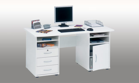 Unbranded Computer Station White Computer desk