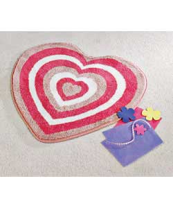 Concentric Hearts Rug - 80 x 80cm