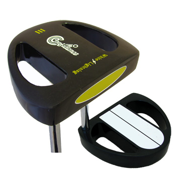 Confidence White Lightning III Putter       For golfers who struggle to aim and align       This put