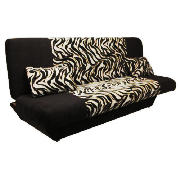 Unbranded Congo Large Fabric Clic Clac Sofa Bed, Zebra Black