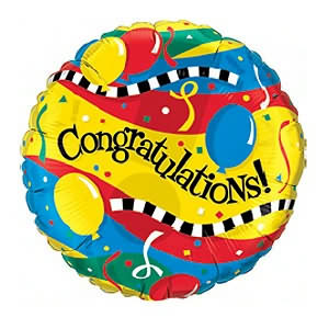 Unbranded Congratulations! 18`` Foil Balloon In a Box