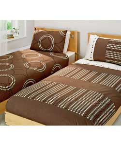Coniston Single Duvet Cover Set - Chocolate