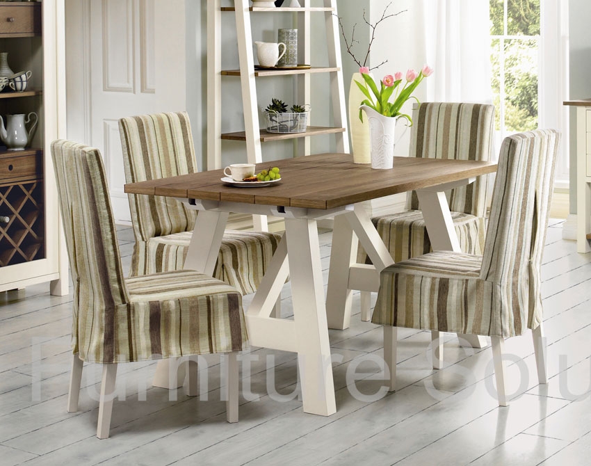 Unbranded Coniston Two Tone Dining Table - 1400mm and 4