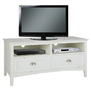 This TV unit from the Connecticut range is made from solid wood with a white paint finish. This clas