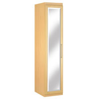 Contemporary Beech Style Single Robe with Mirror Door