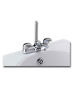 Contemporary Lever Style Chrome Bath Shower Mixer