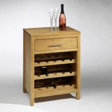 Contemporary Oak Wine Rack