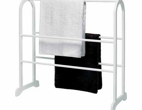 Unbranded Contemporary Wooden Towel Stand - White