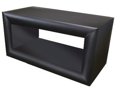 Unbranded Convex Painted Black Box Coffee Table