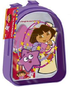 Dora backpack containing all you need for hours of fun