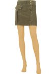 Corduroy mini skirt.