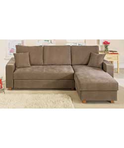100% polyester with fibre filled back cushions.Complete with 2 scatter cushions.Metal action