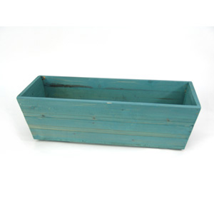 Unbranded Cornflower Blue Wooden Window Box Large Size