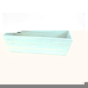 Add some charm to your home with this cornflower blue wooden window box. The small-sized planter can
